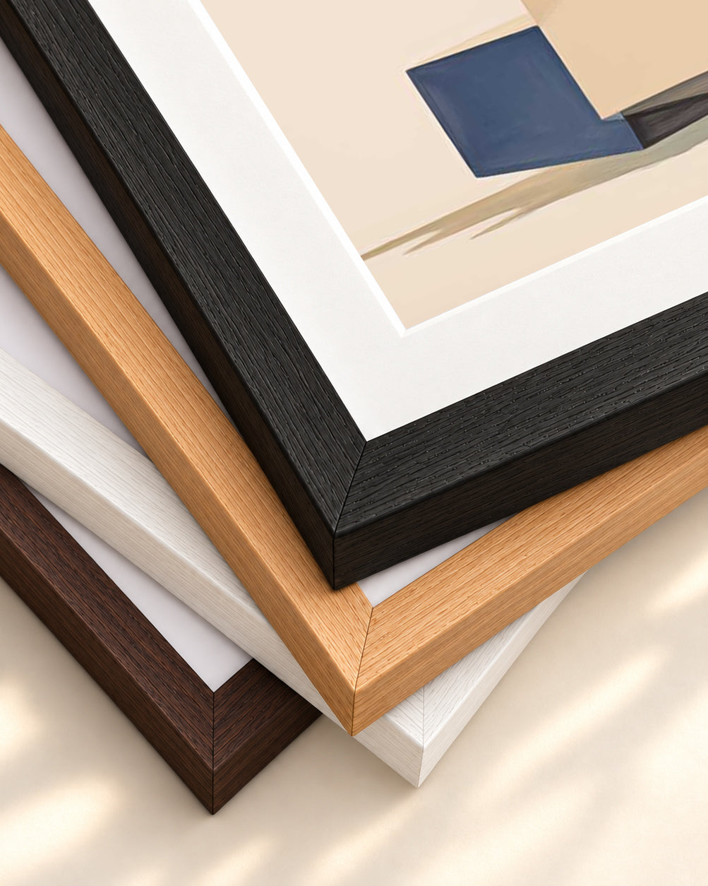Building Blocks Art Print — framed print corner with 5 cm mount and bevel