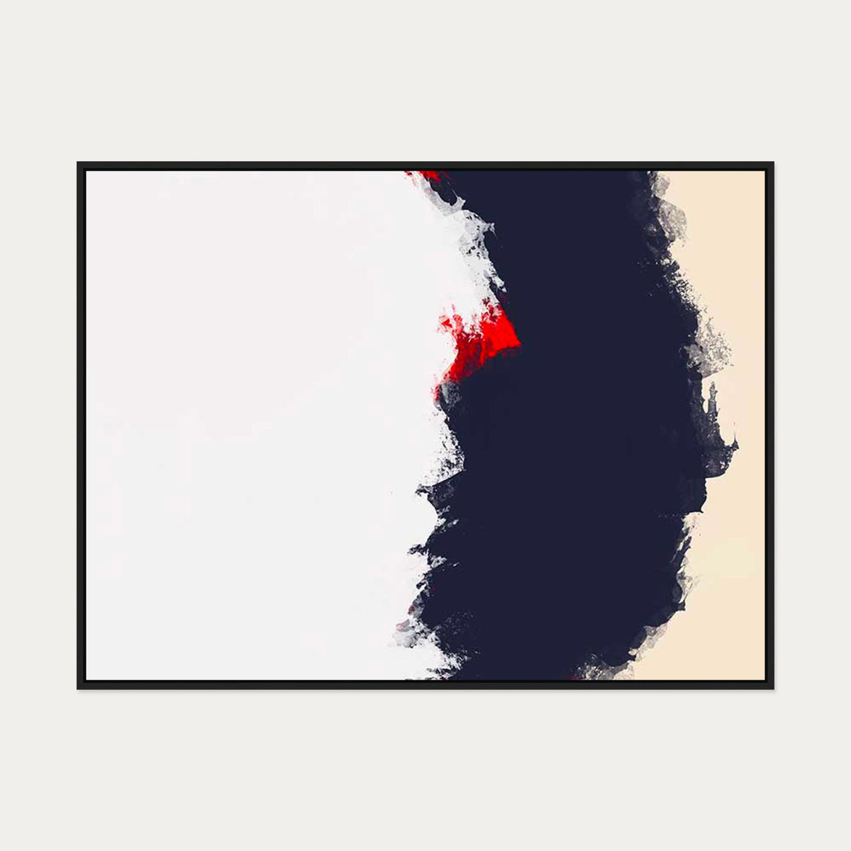Burnt Sands Canvas Art — 90 x 120 cm — Black Frame