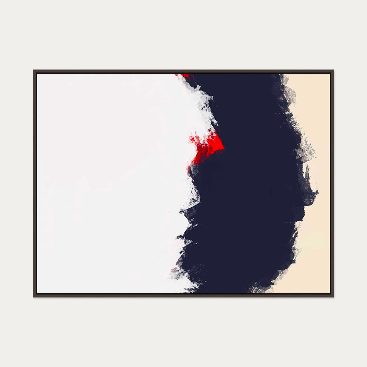 Burnt Sands Canvas Art — 90 x 120 cm — Brown Frame