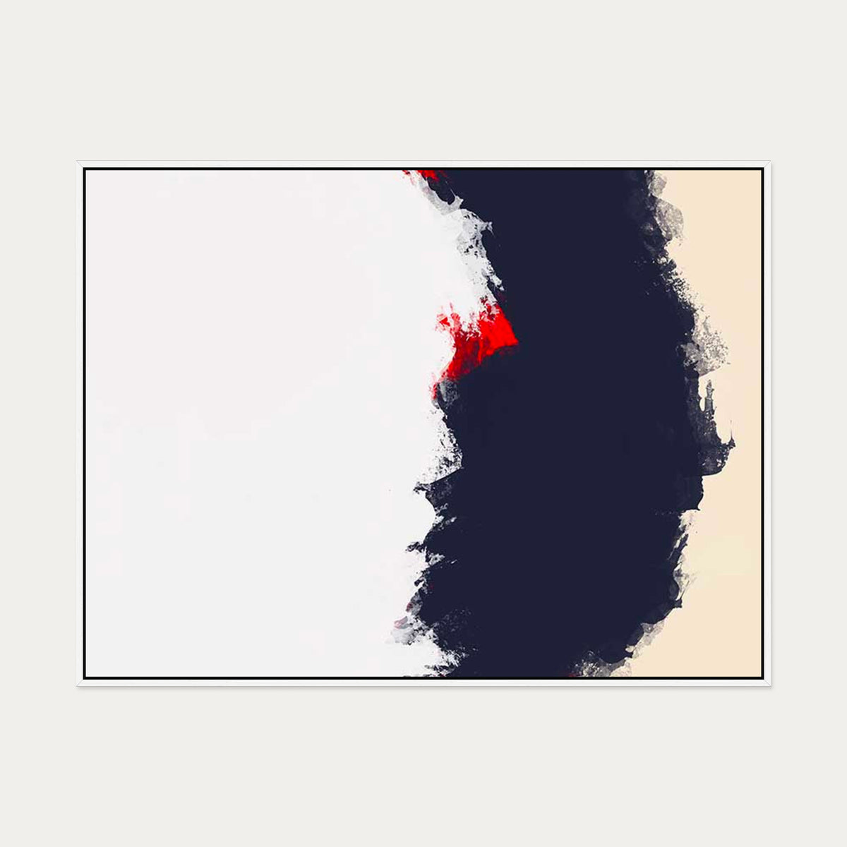 Burnt Sands Canvas Art — 90 x 120 cm — White Frame