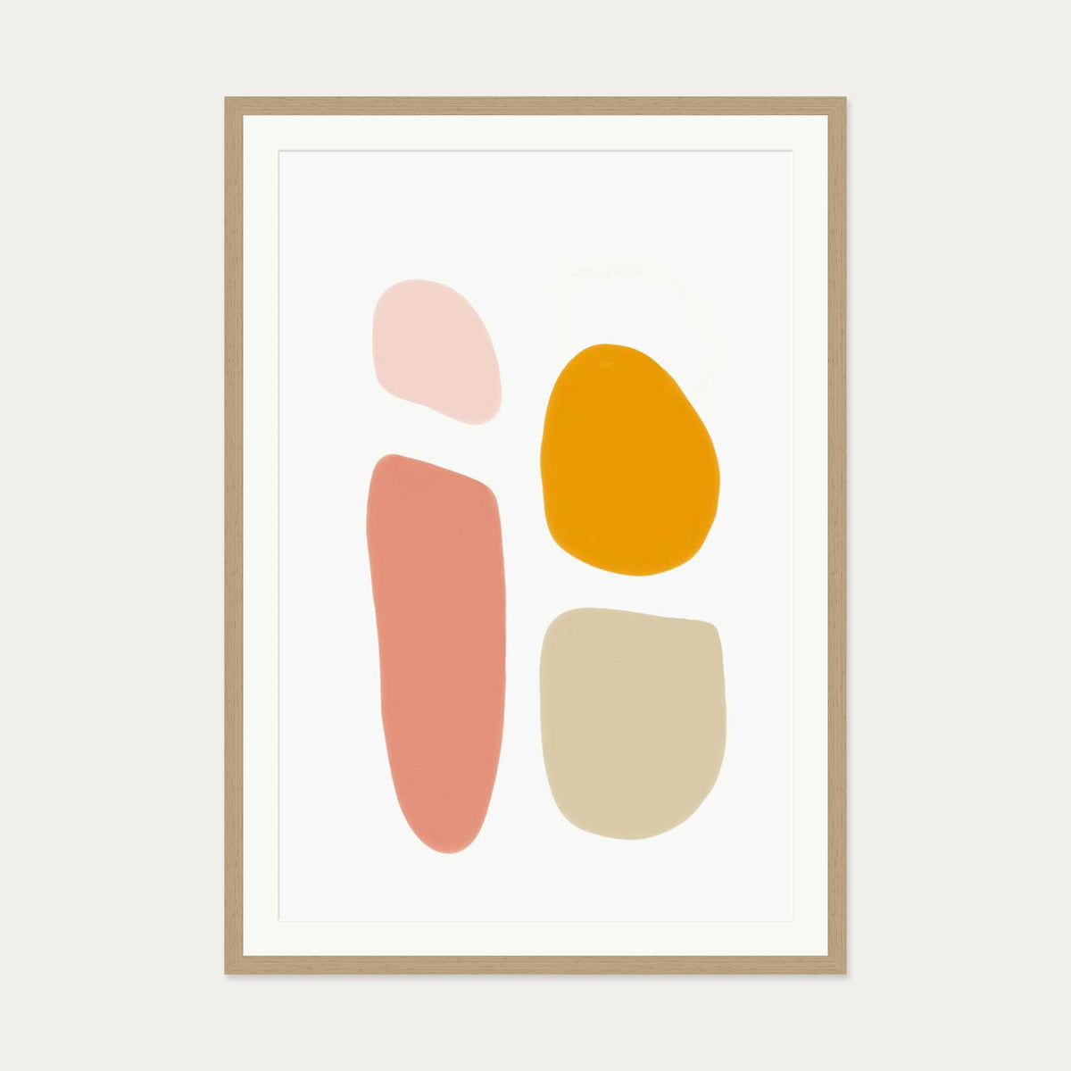 Butterscotch Art Print — 70 x 100 cm — Oak Frame