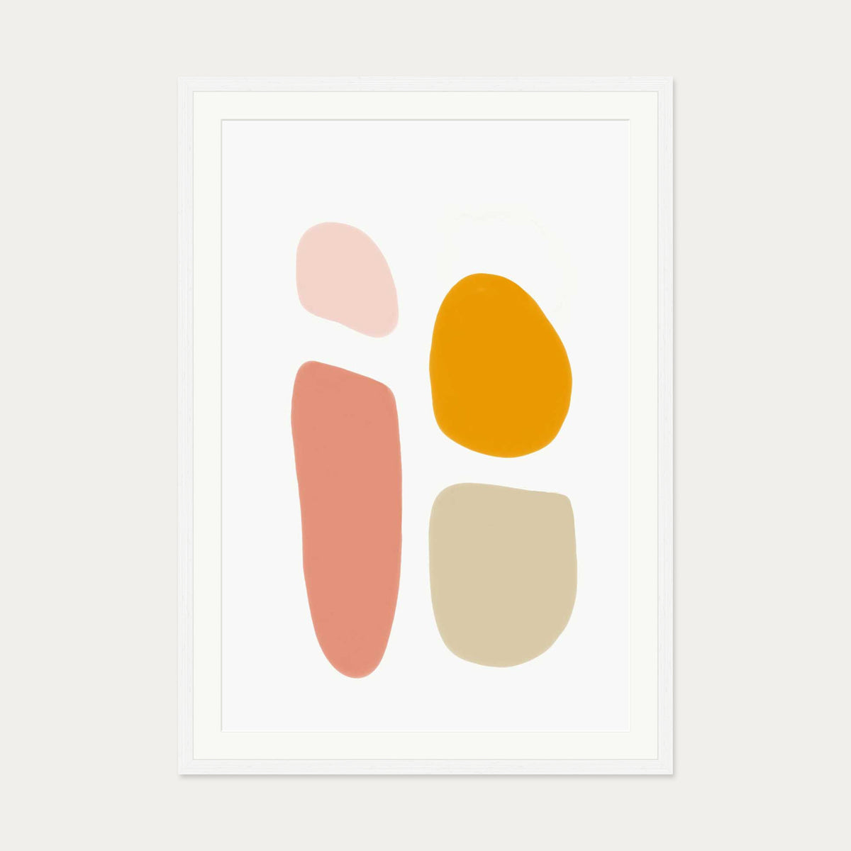 Butterscotch Art Print — 70 x 100 cm — White Frame