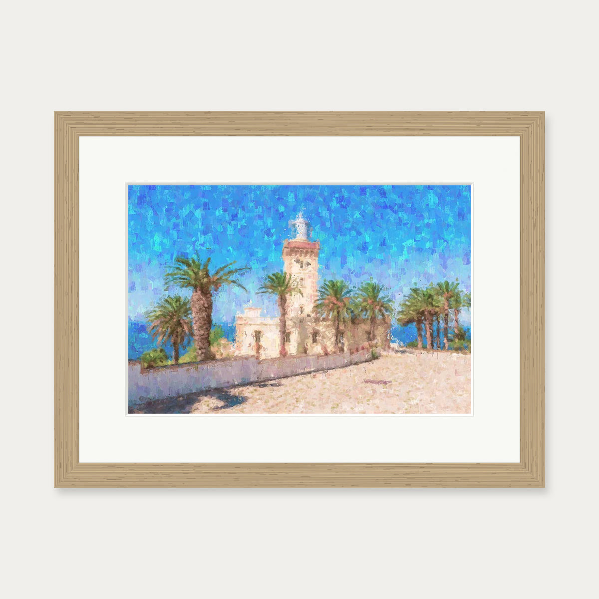 Cape Spartel Morocco Art Print — 30 x 40 cm — Oak Frame