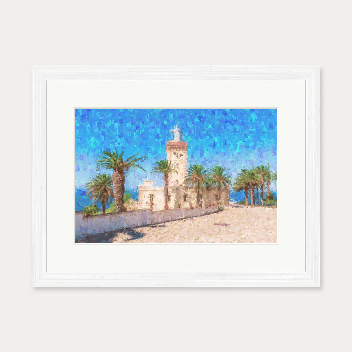 Cape Spartel Morocco Art Print — 30 x 40 cm — White Frame