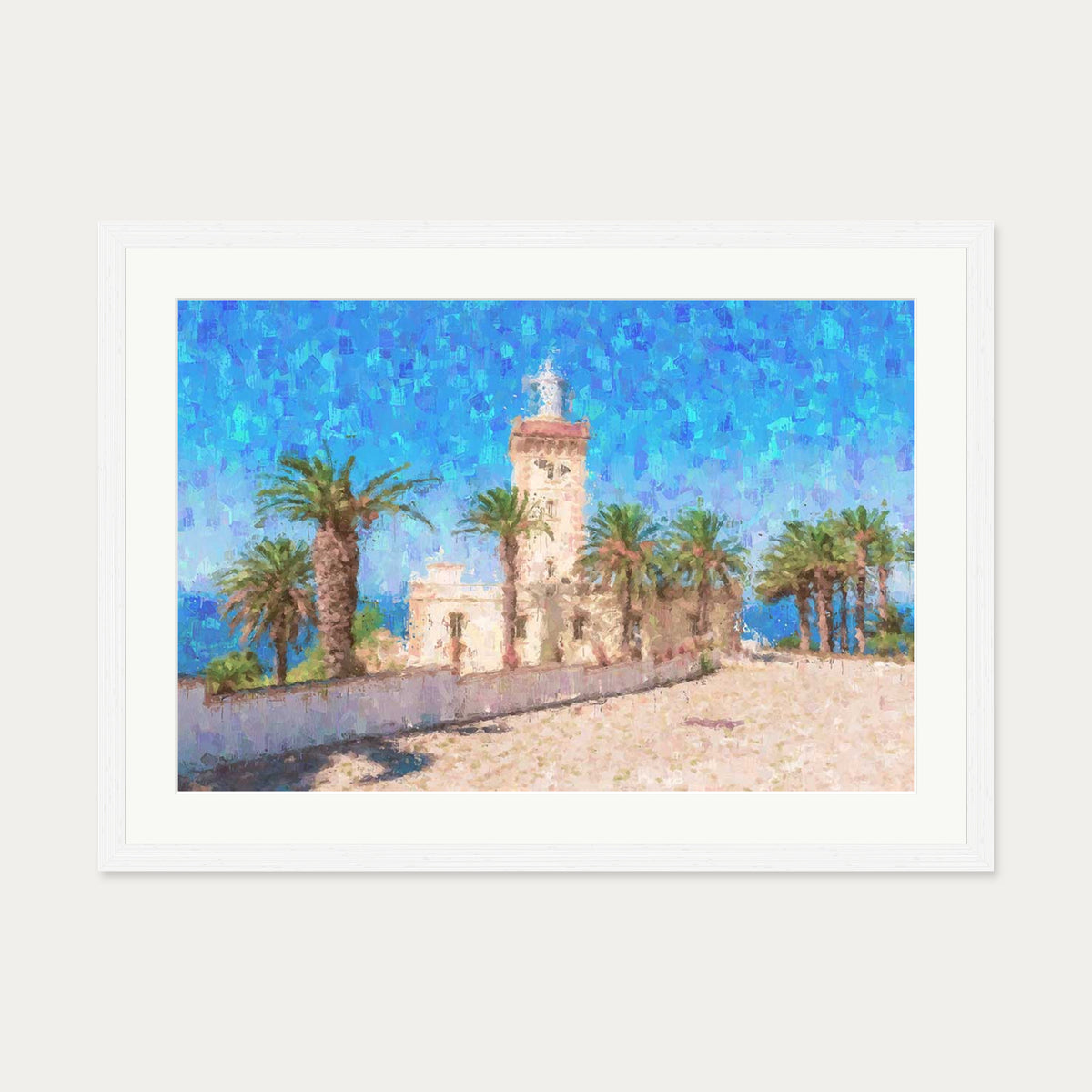 Cape Spartel Morocco Art Print — 50 x 70 cm — White Frame