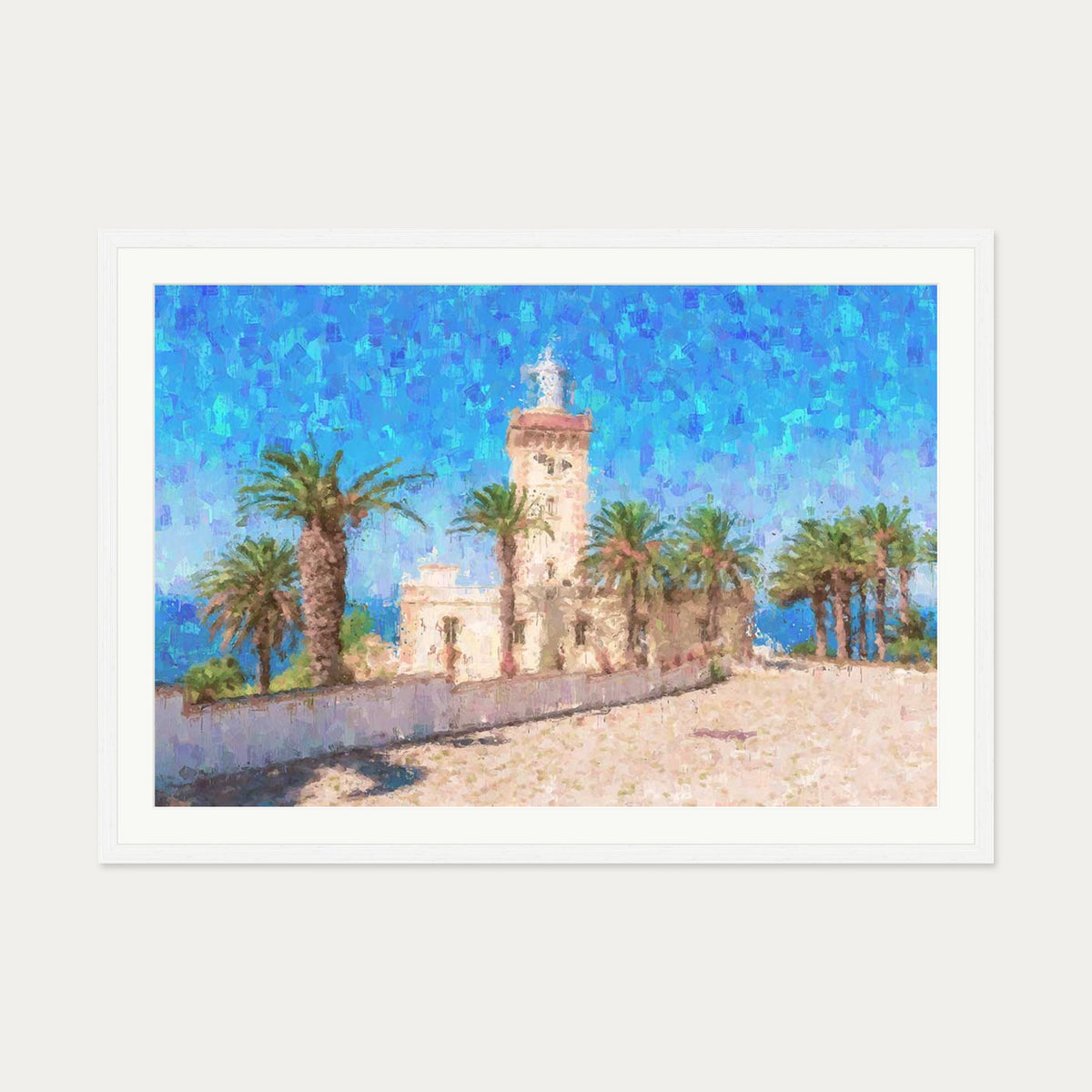 Cape Spartel Morocco Art Print — 70 x 100 cm — White Frame