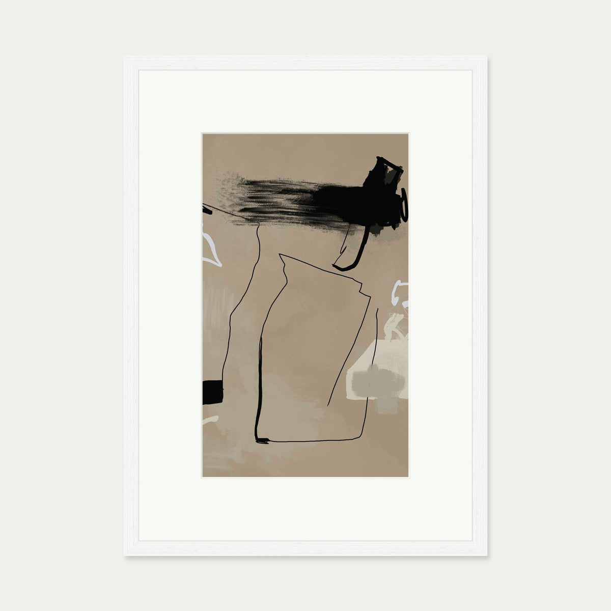 Cave Drawings I Art Print — 50 x 70 cm — White Frame