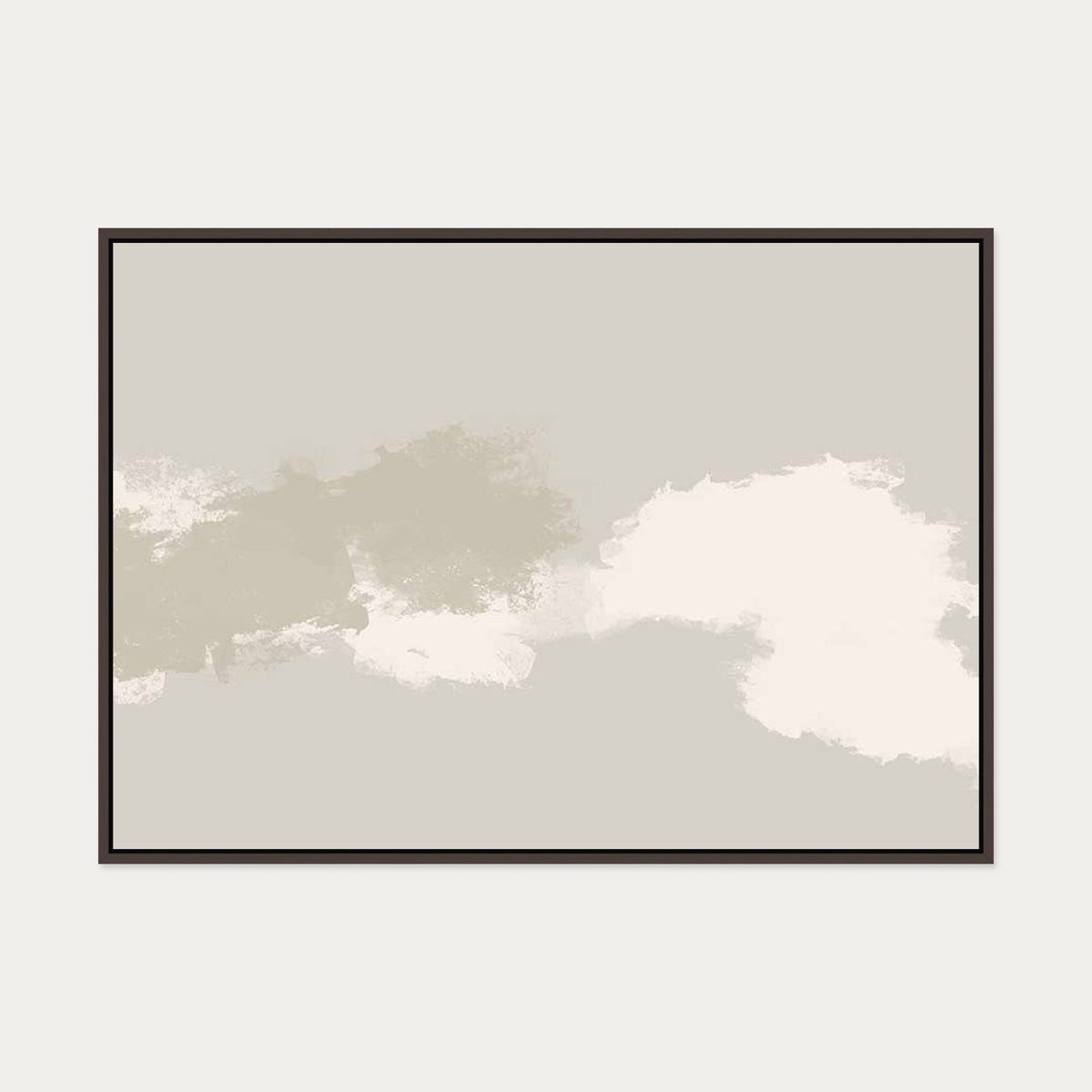 Cloudy Bay Canvas Art — 70 x 100 cm — Brown Frame
