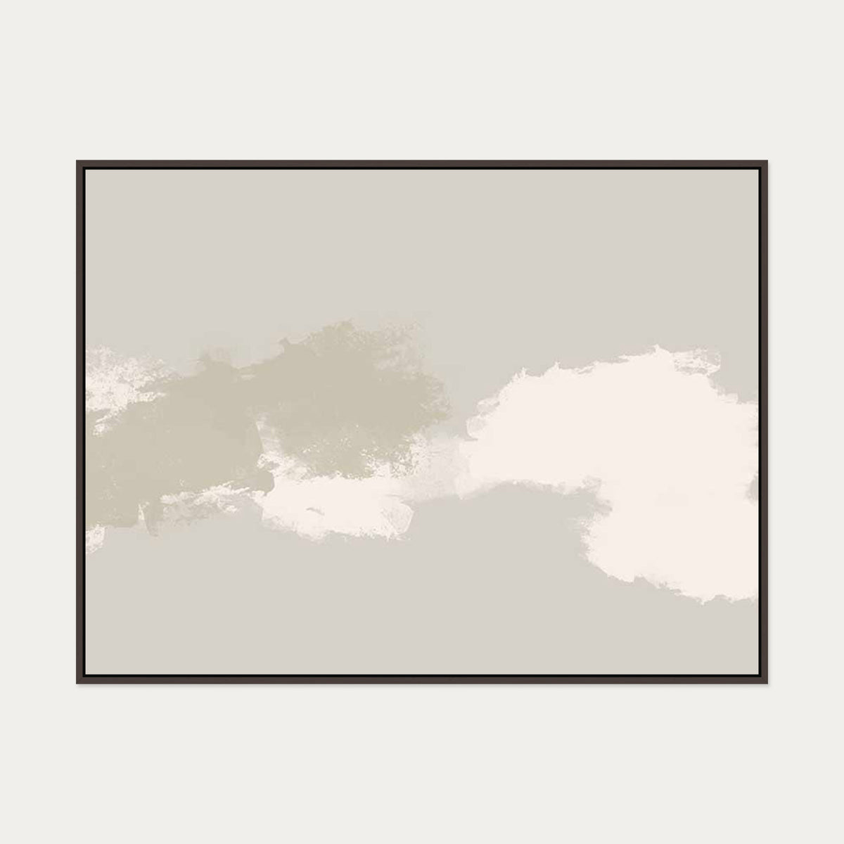 Cloudy Bay Canvas Art — 90 x 120 cm — Brown Frame