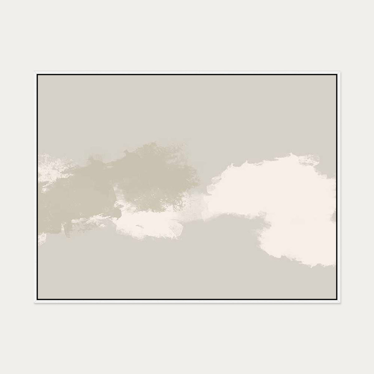 Cloudy Bay Canvas Art — 90 x 120 cm — White Frame