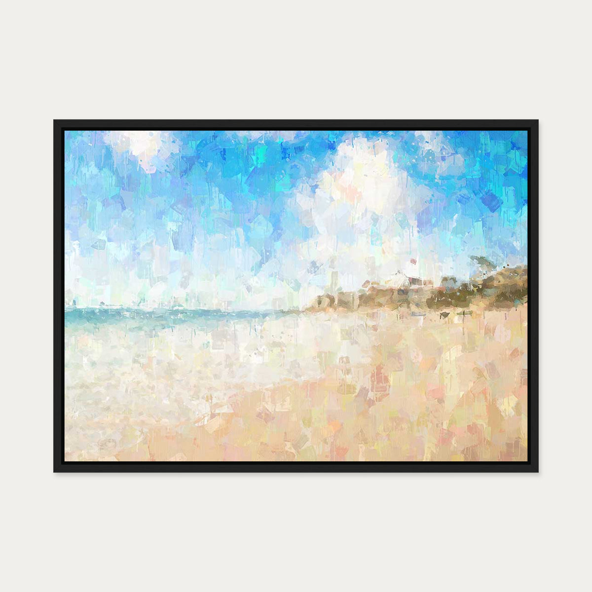 Coastal Bliss Canvas Art — 50 x 70 cm — Black Frame