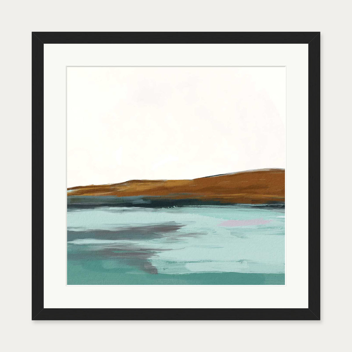 Coastal Seascape Art Print — 50 x 50 cm — Black Frame