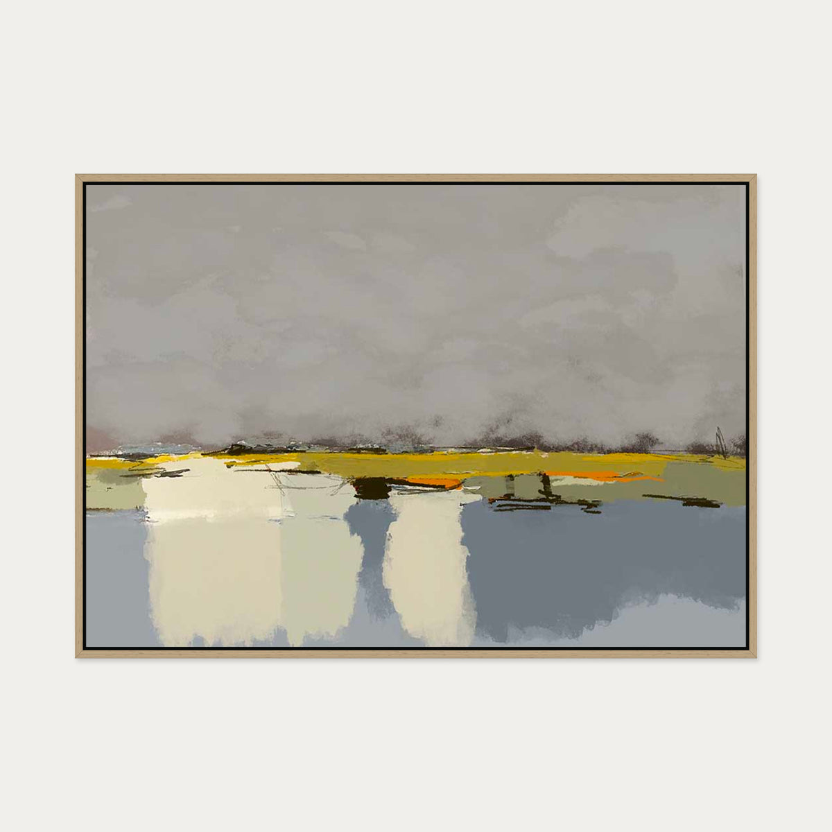 Coastline Canvas Art — 70 x 100 cm — Oak Frame