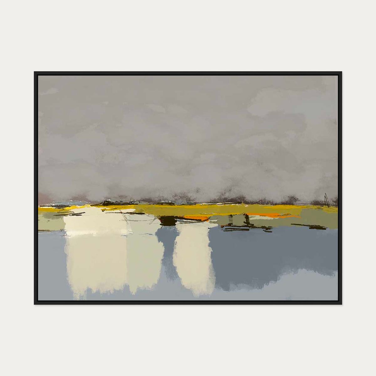 Coastline Canvas Art — 90 x 120 cm — Black Frame