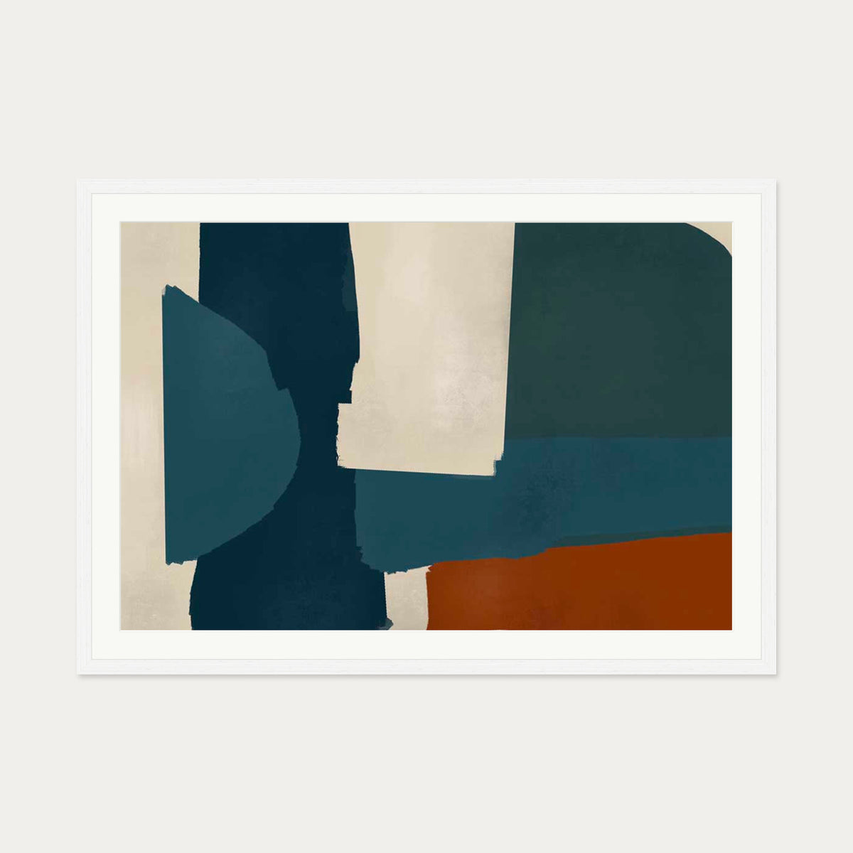 Collages Art Print — 70 x 100 cm — White Frame