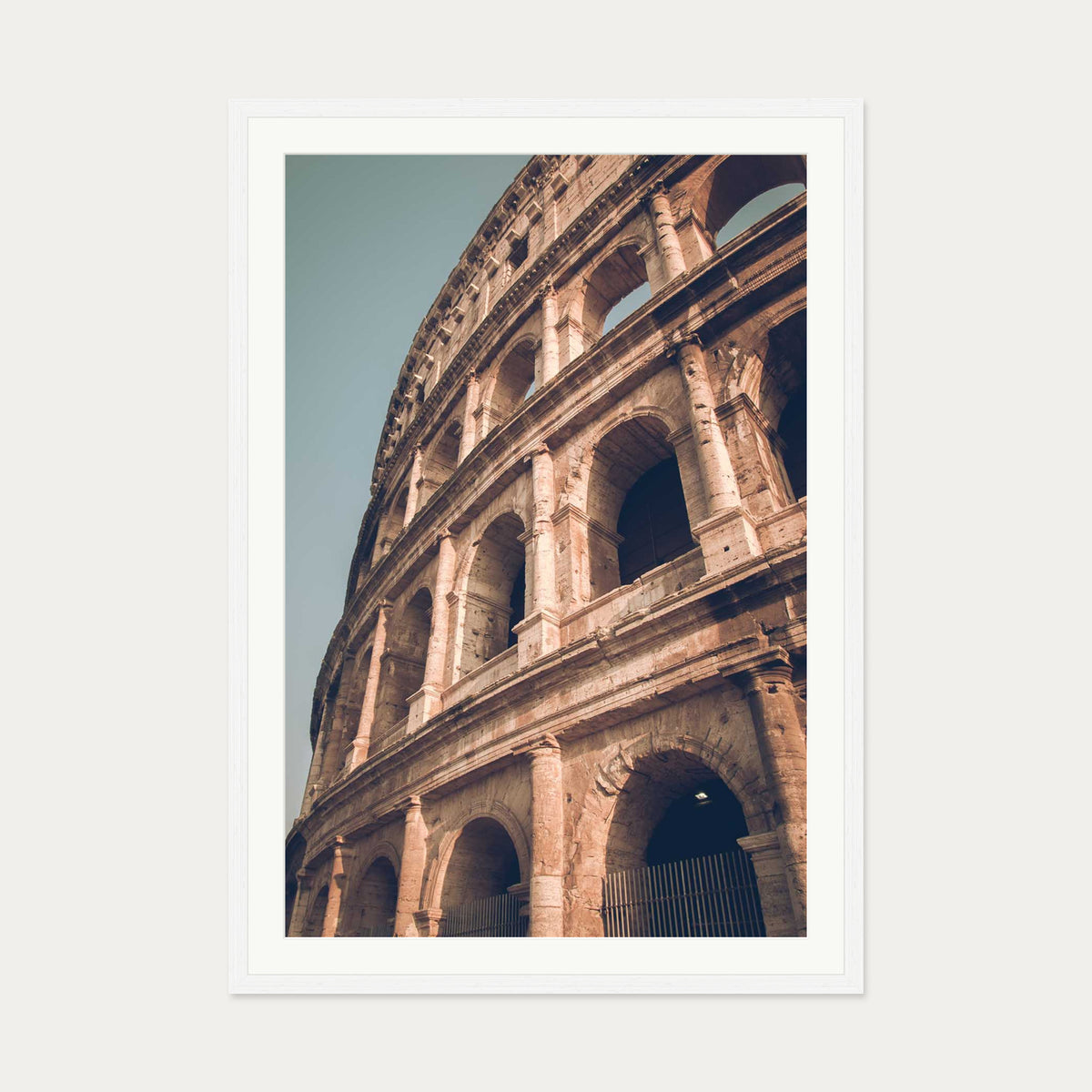 Colosseum Art Print — 70 x 100 cm — White Frame