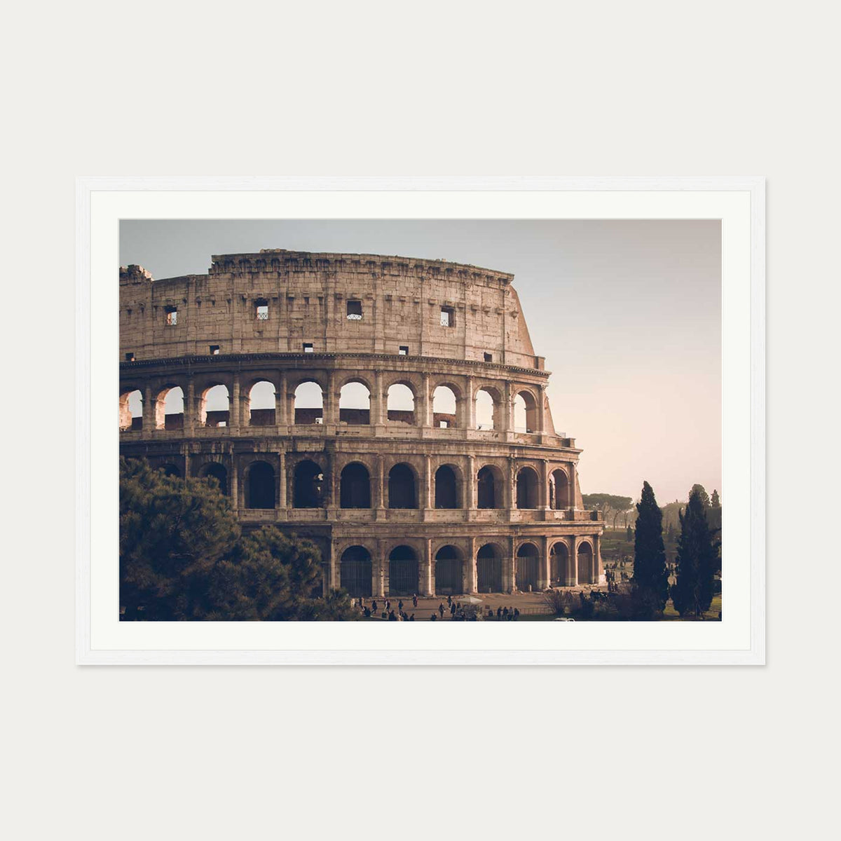 Colosseum II Art Print — 70 x 100 cm — White Frame