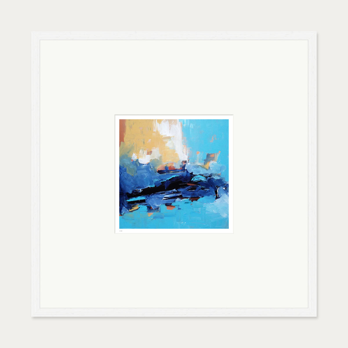 Colour Block 2 Limited Edition Print — 70 x 70 cm — White Frame