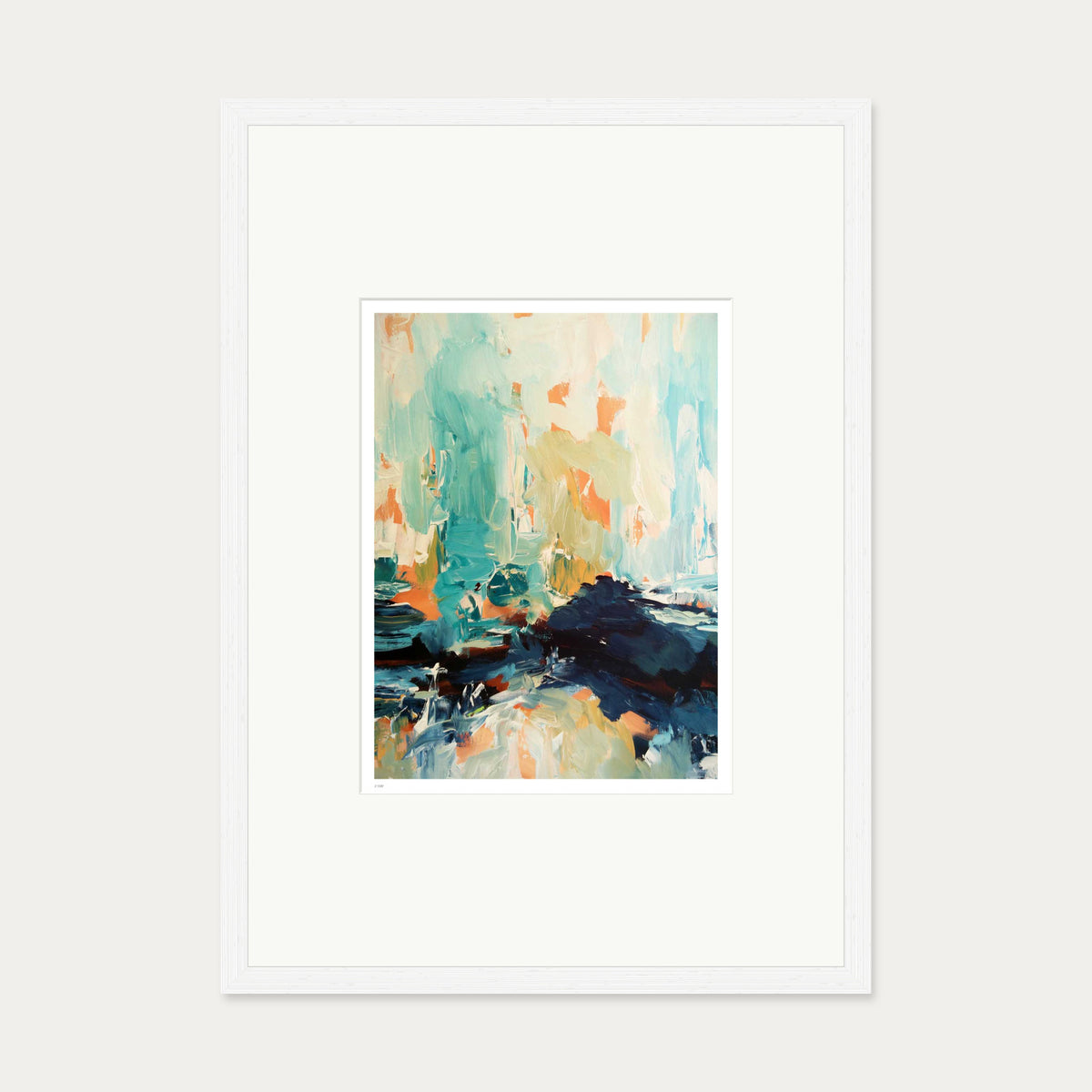 Colour Block 12 Limited Edition Print — 50 x 70 cm — White Frame