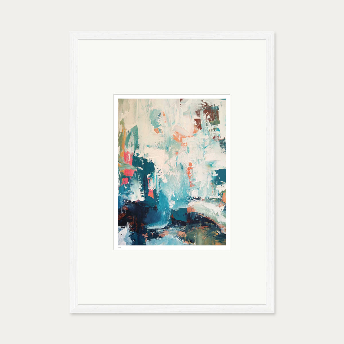 Colour Block 16 Limited Edition Print — 50 x 70 cm — White Frame