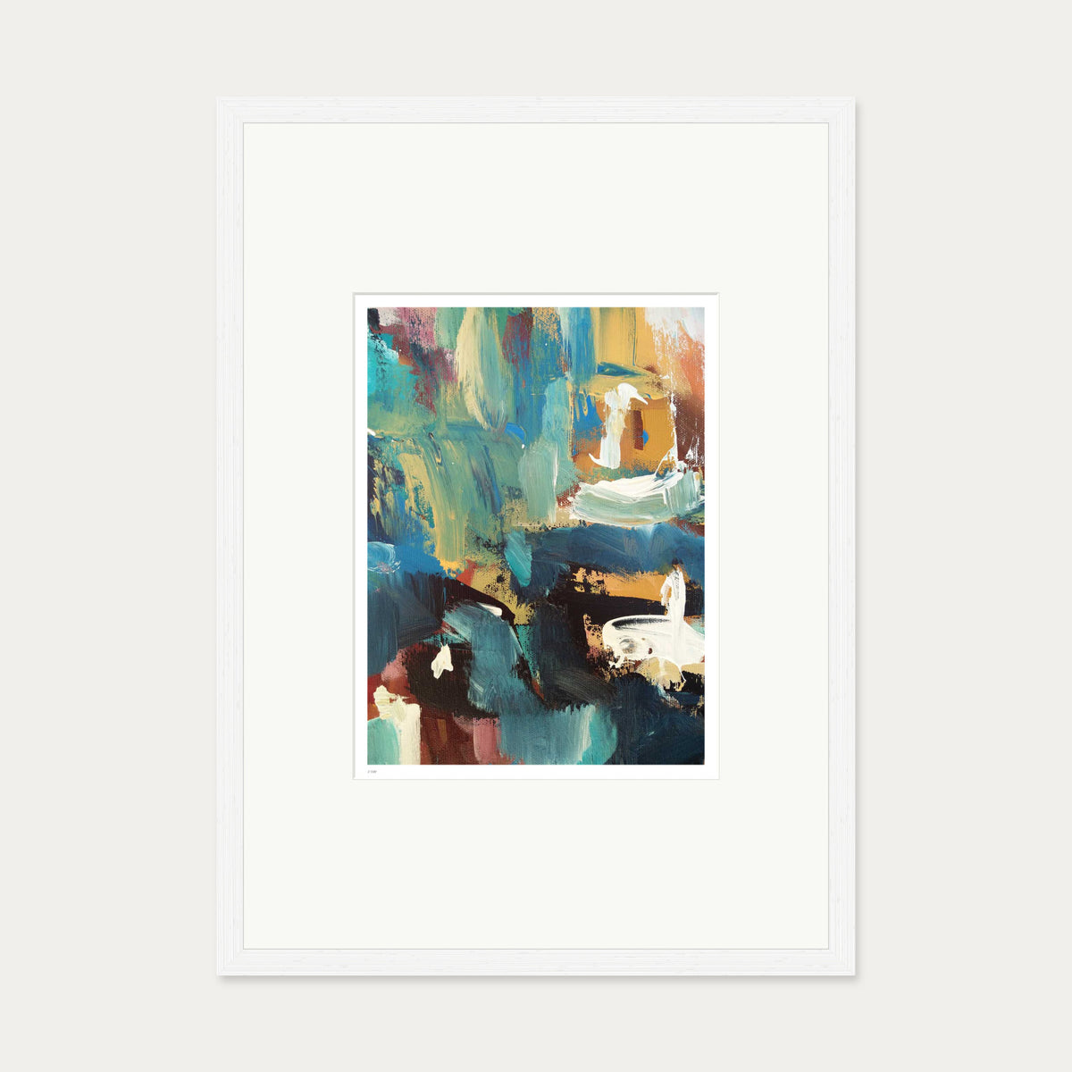 Colour Block 23 Limited Edition Print — 50 x 70 cm — White Frame