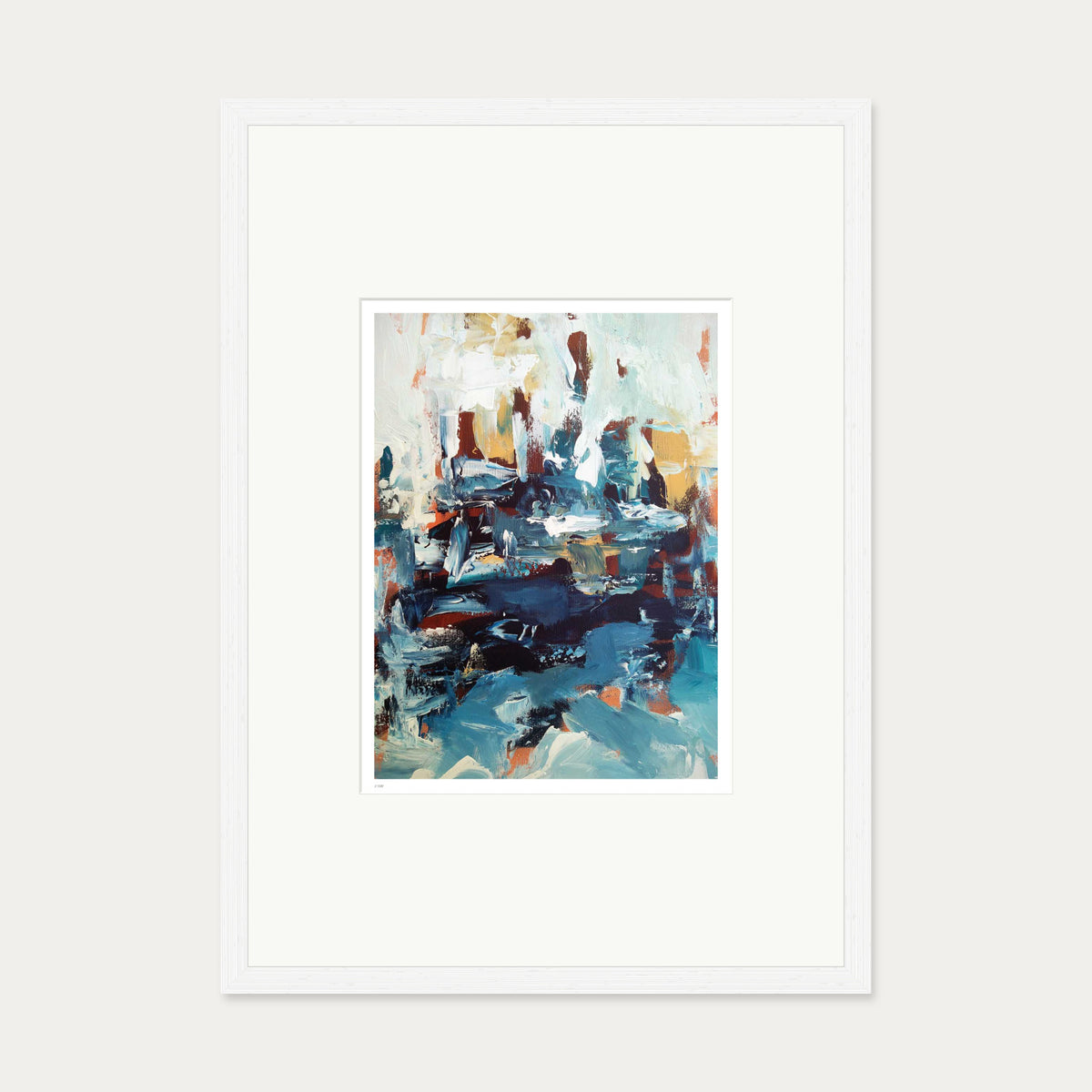 Colour Block 27 Limited Edition Print — 50 x 70 cm — White Frame