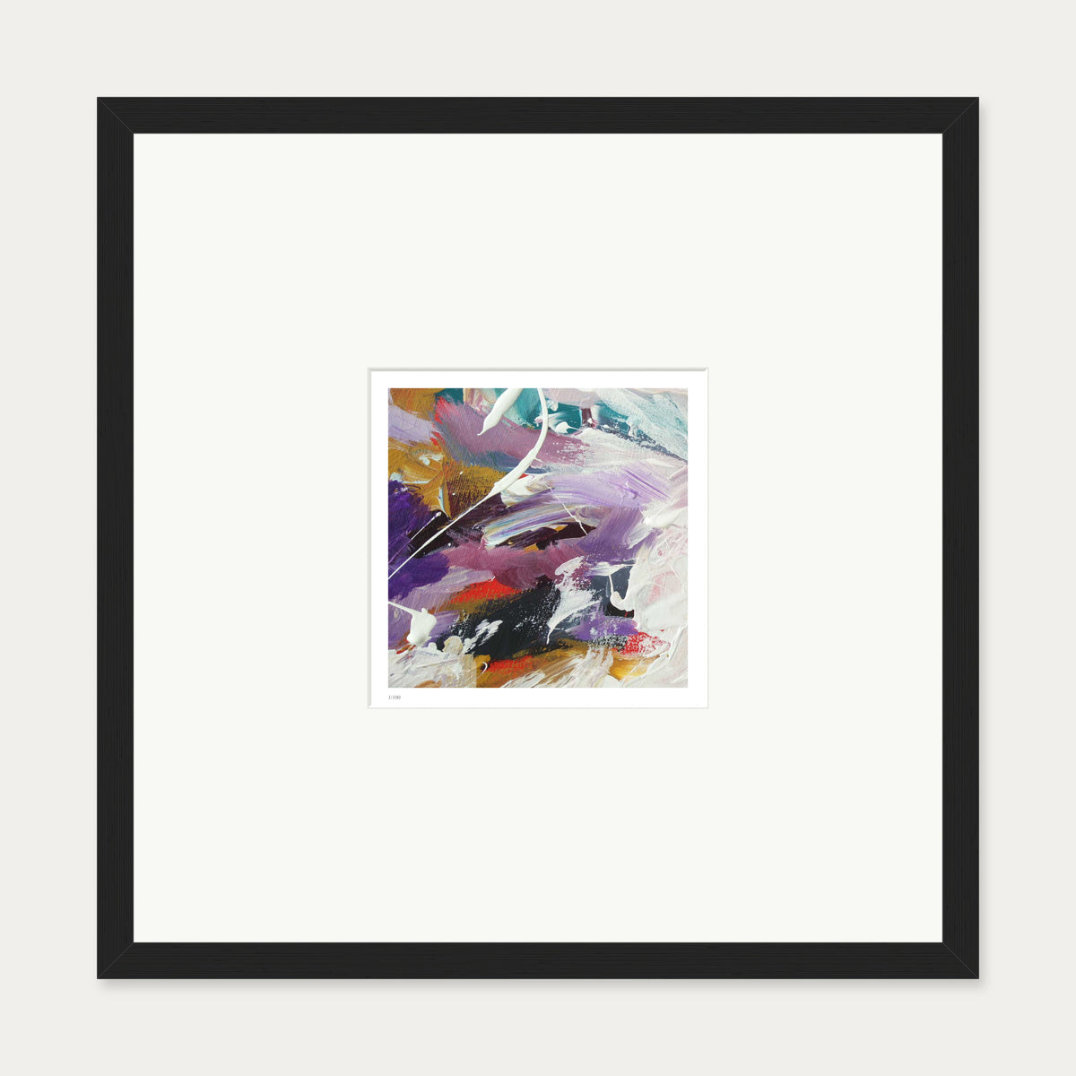 Colour Block 3 Limited Edition Print — 50 x 50 cm — Black Frame
