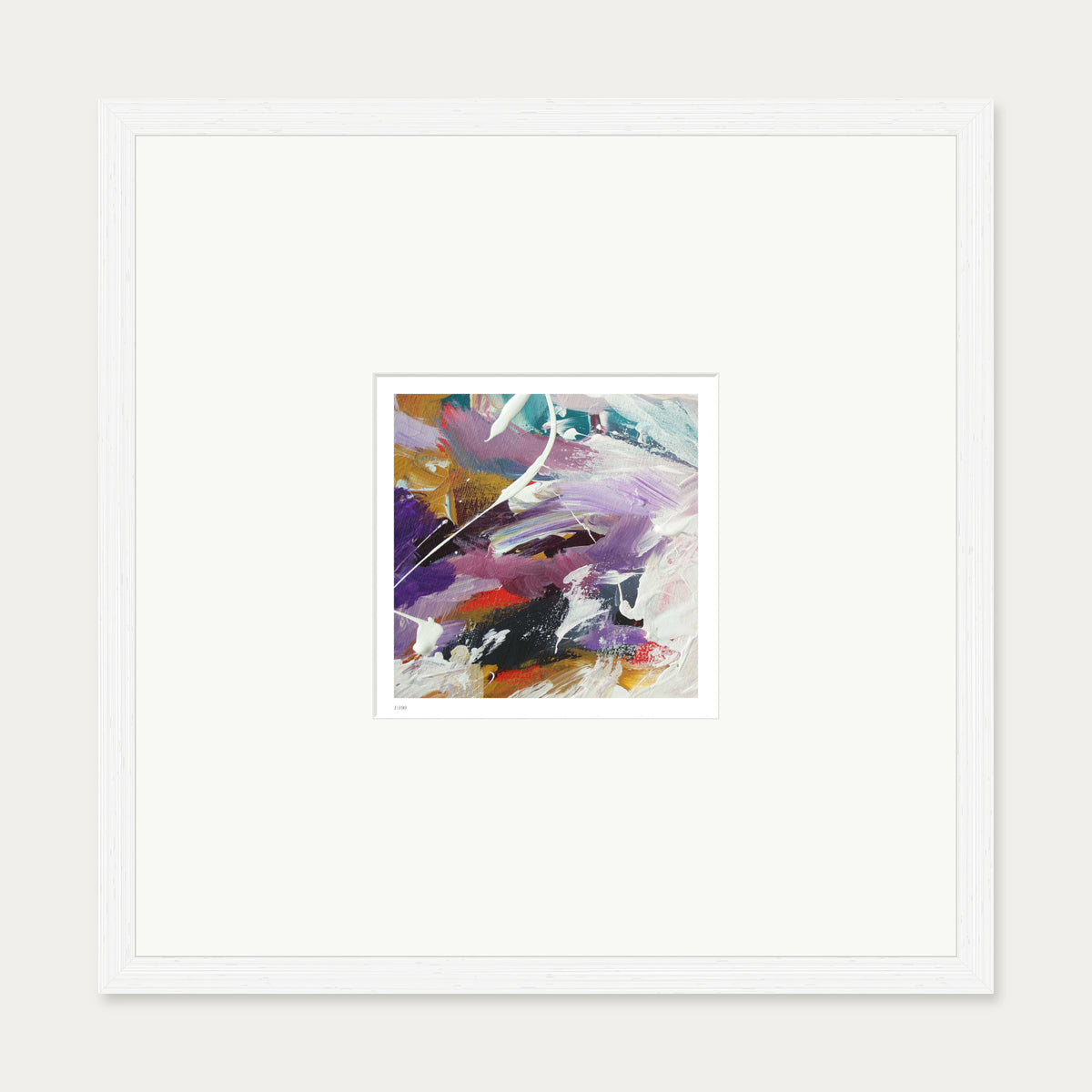 Colour Block 3 Limited Edition Print — 50 x 50 cm — White Frame