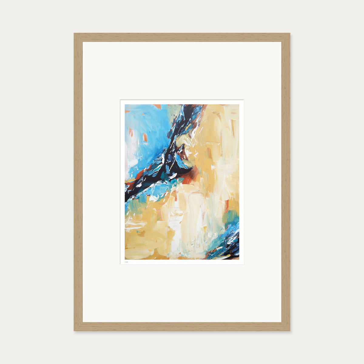Colour Block 31 Limited Edition Print — 50 x 70 cm — Oak Frame