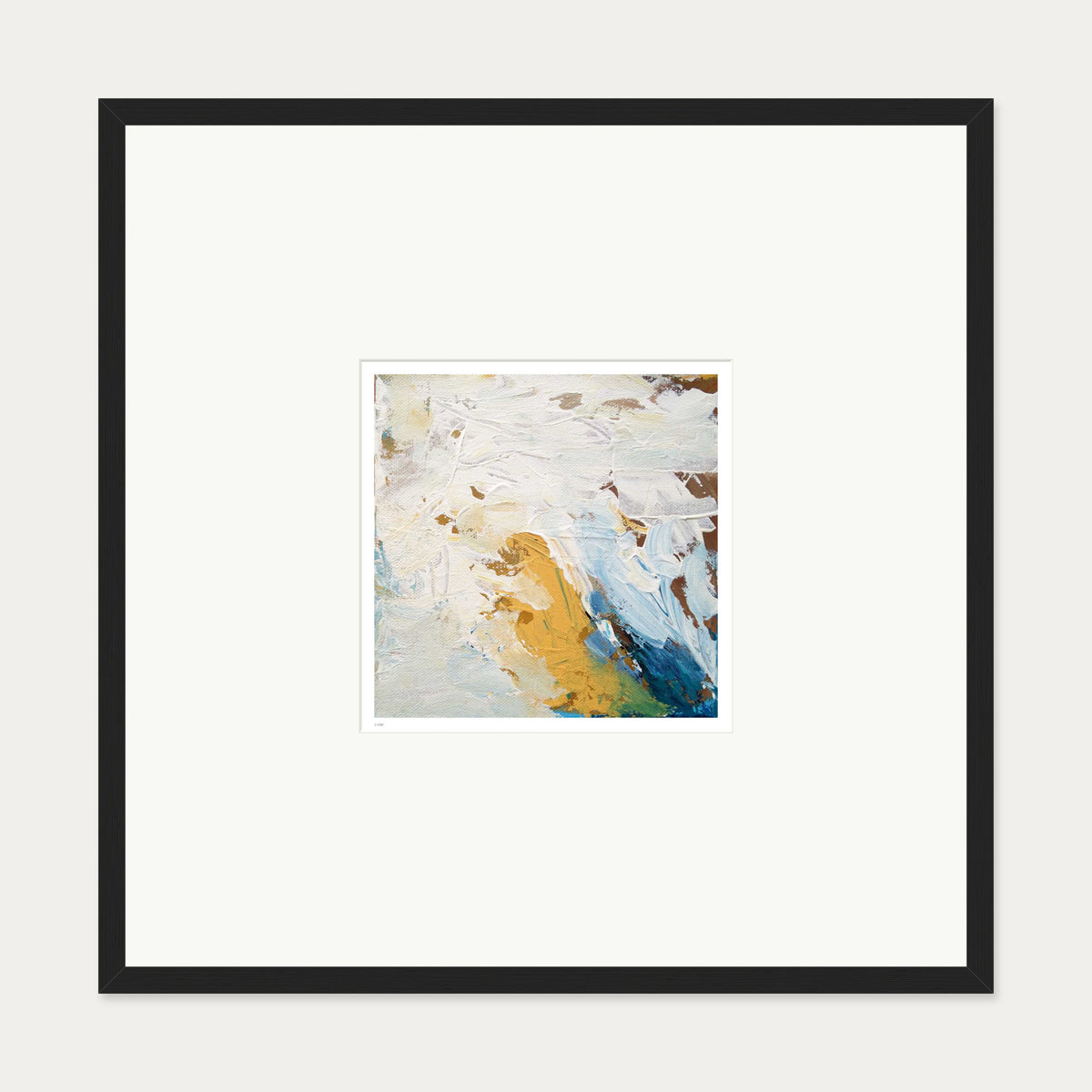 Colour Block 35 Limited Edition Print — 70 x 70 cm — Black Frame