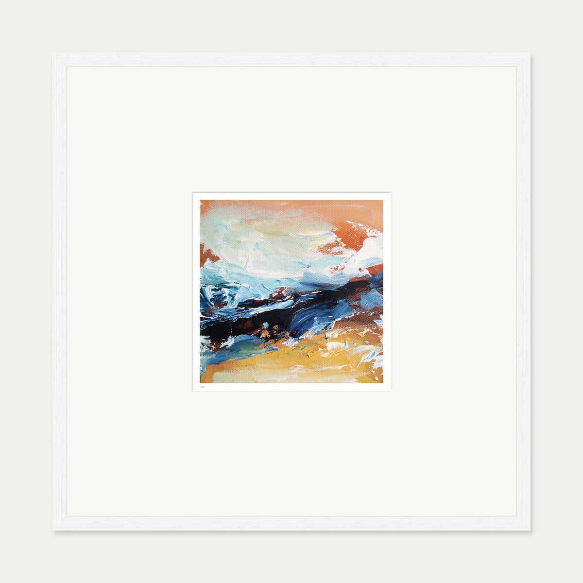 Colour Block 36 Limited Edition Print — 70 x 70 cm — White Frame