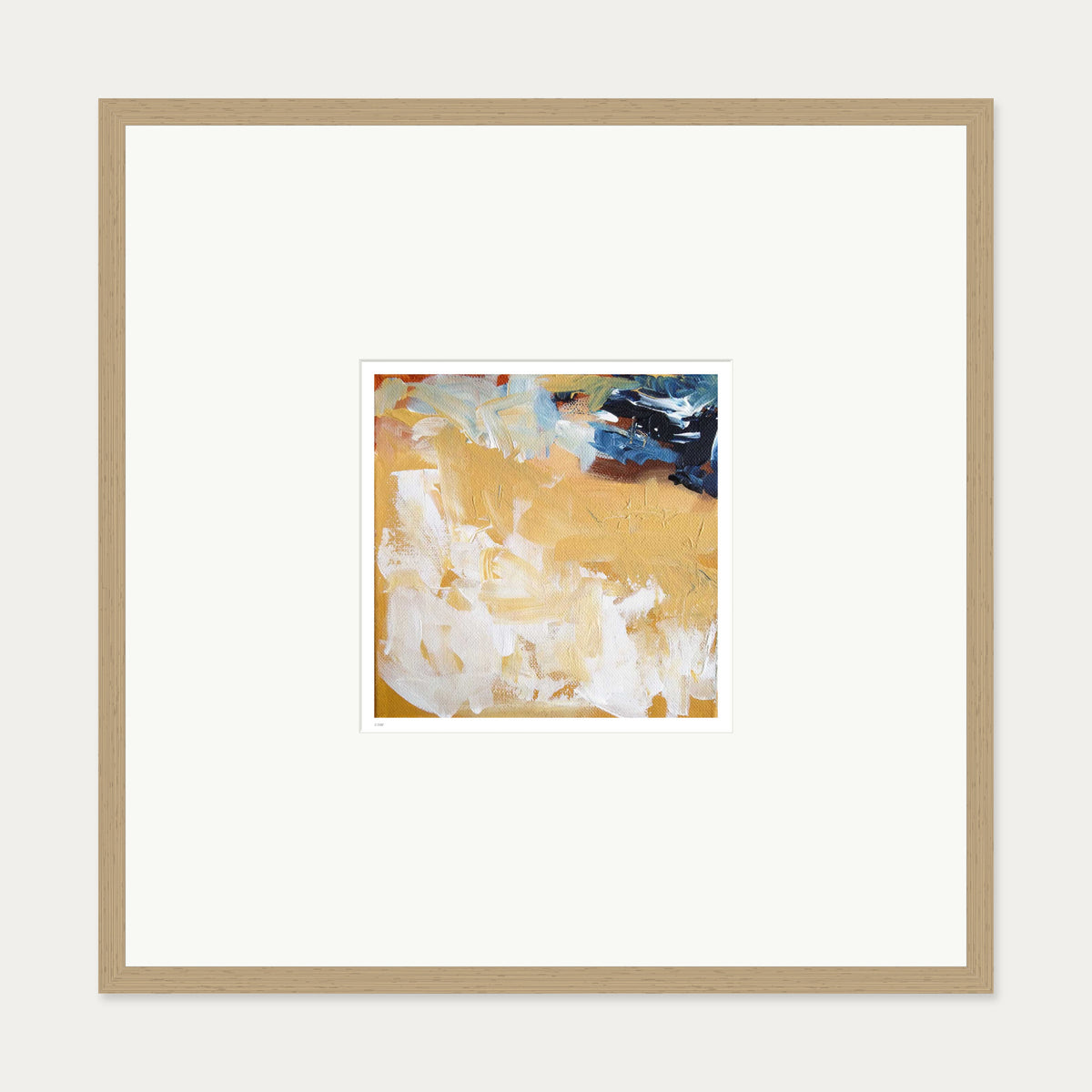 Colour Block 38 Limited Edition Print — 70 x 70 cm — Oak Frame