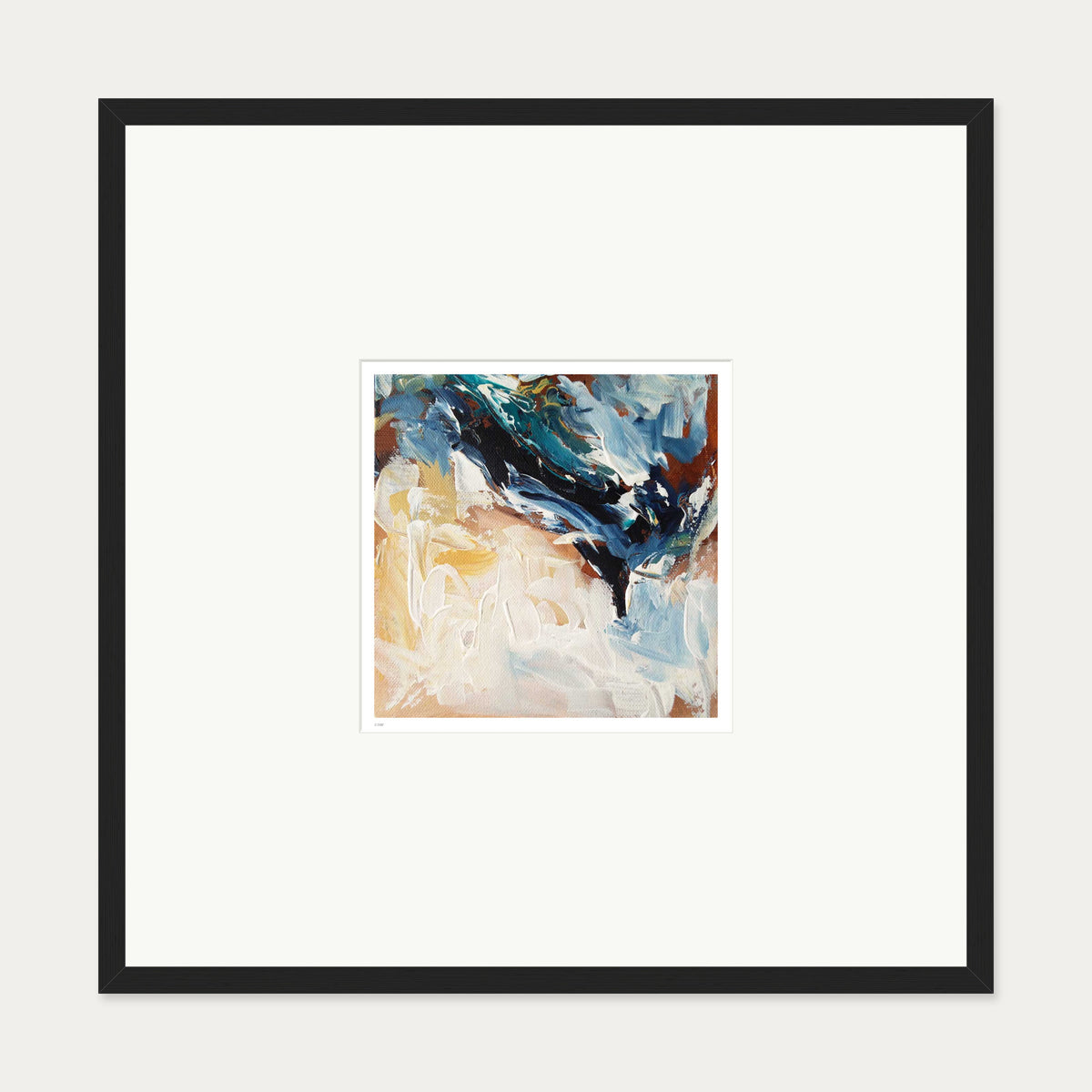 Colour Block 41 Limited Edition Print — 70 x 70 cm — Black Frame