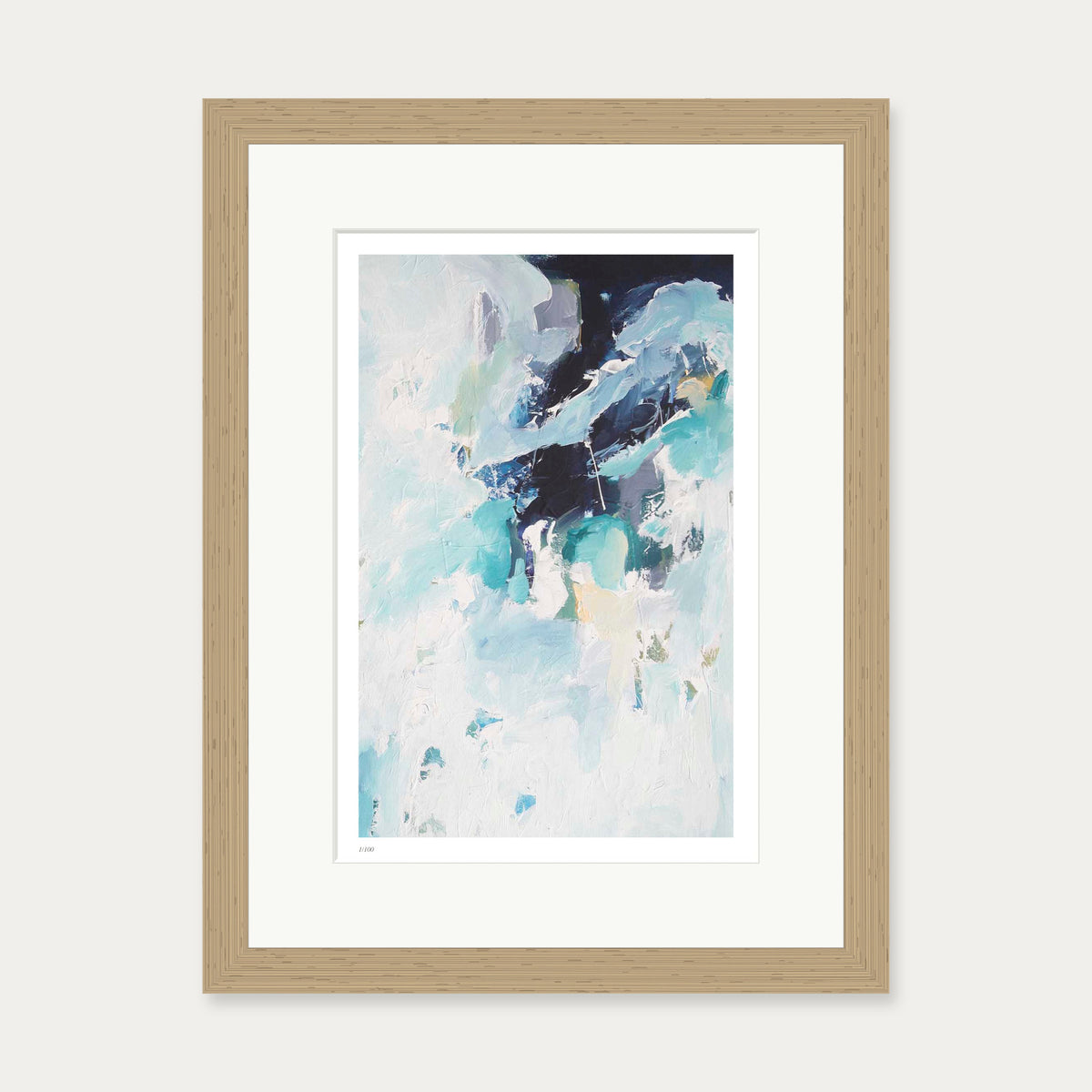 Colour Block 43 Limited Edition Print — 30 x 40 cm — Oak Frame