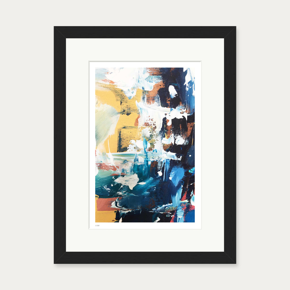 Colour Block 44 Limited Edition Print — 30 x 40 cm — Black Frame