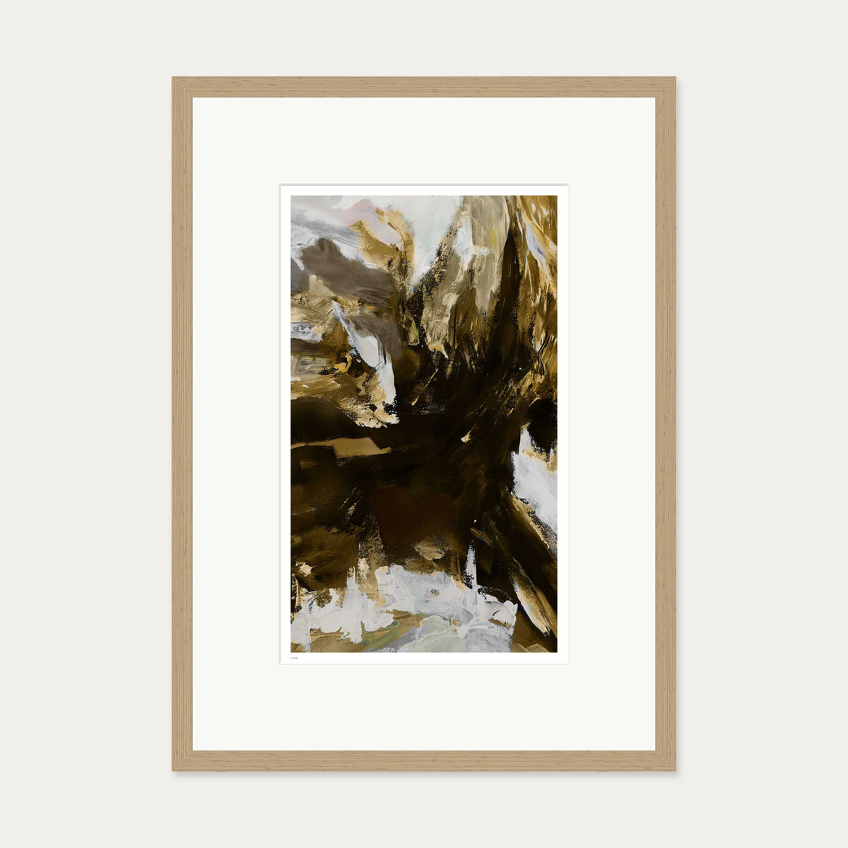 Colour Block 45 Limited Edition Print — 50 x 70 cm — Oak Frame