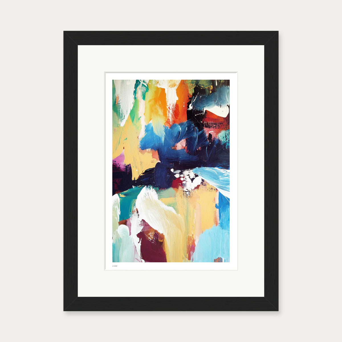 Colour Block 47 Limited Edition Print — 30 x 40 cm — Black Frame