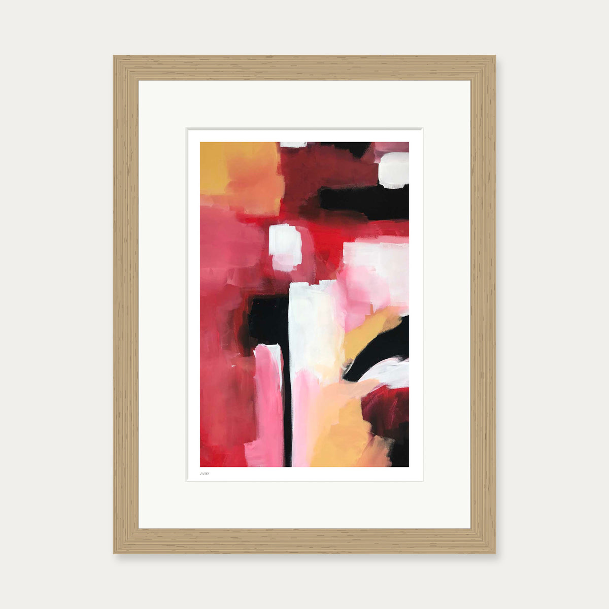 Colour Block 56 Limited Edition Print — 30 x 40 cm — Oak Frame