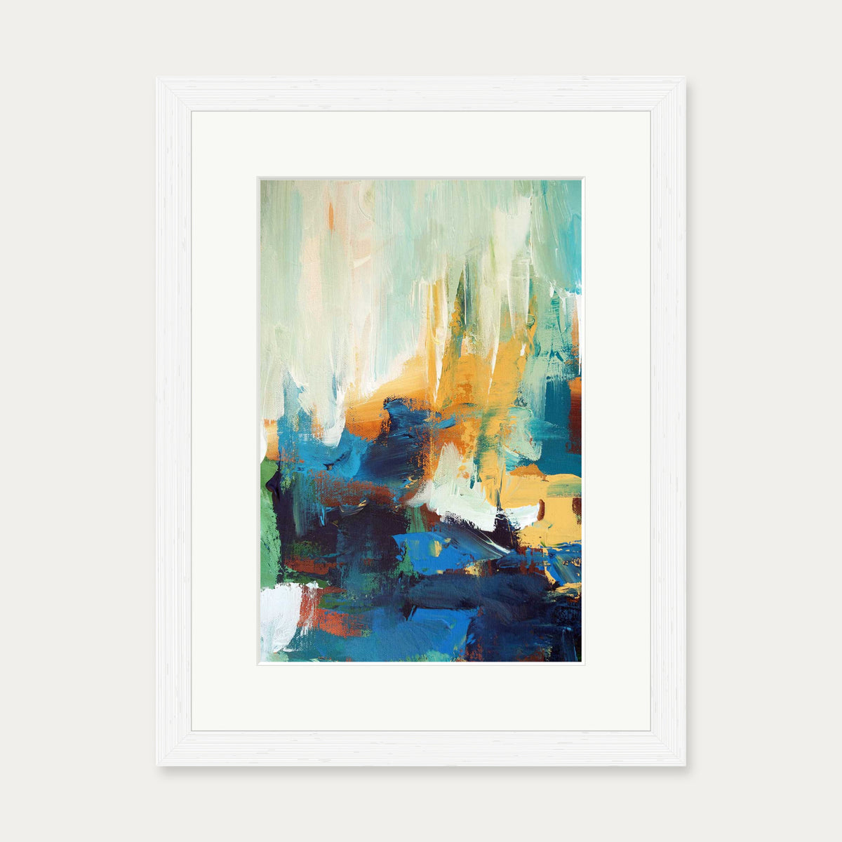 Colour Block 5 Art Print — 30 x 40 cm — White Frame