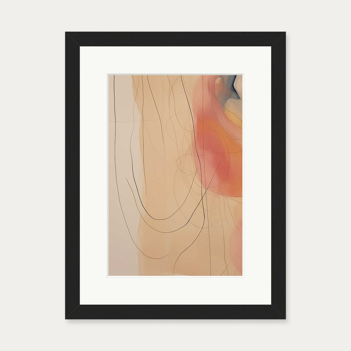 Colour Flow Art Print — 30 x 40 cm — Black Frame