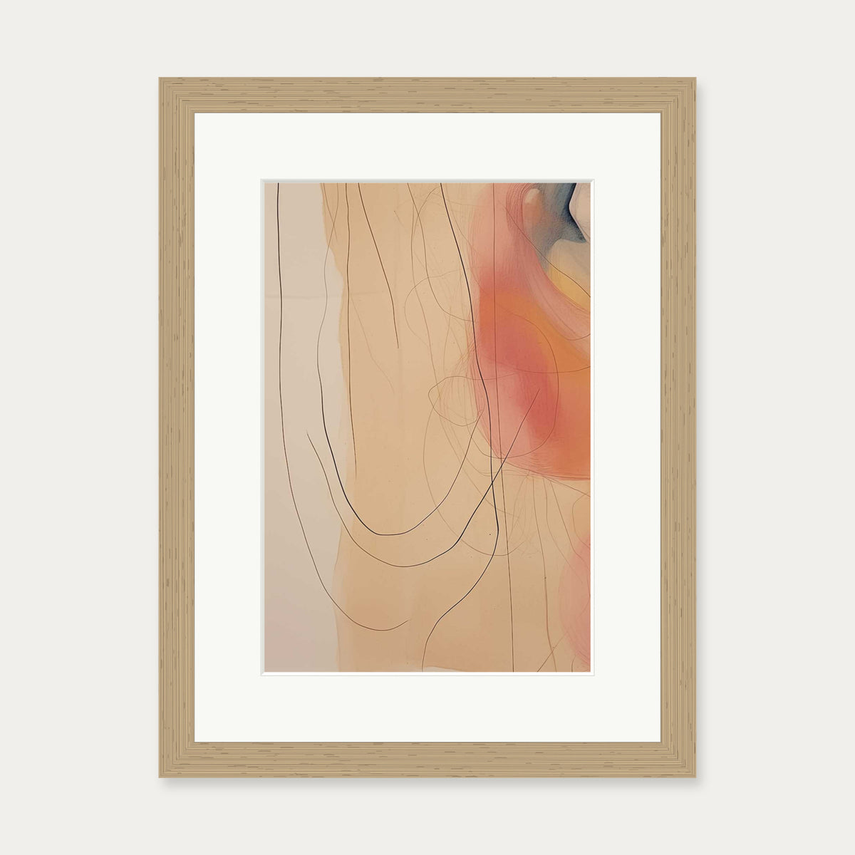 Colour Flow Art Print — 30 x 40 cm — Oak Frame