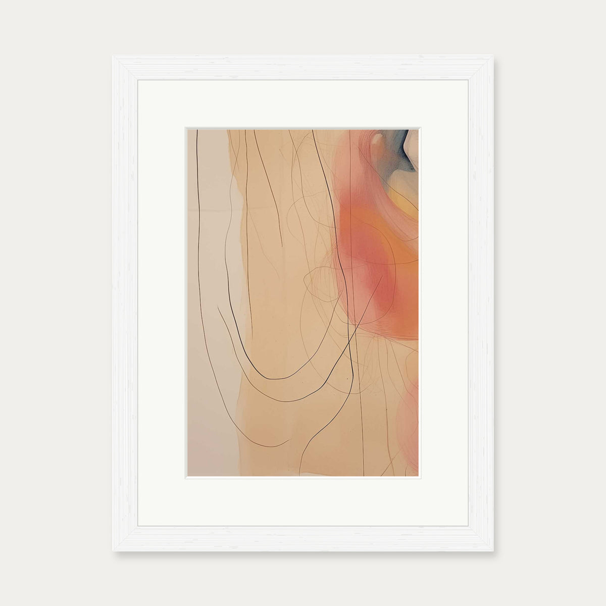 Colour Flow Art Print — 30 x 40 cm — White Frame