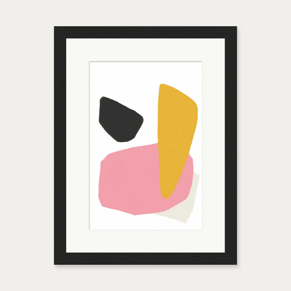 Colourful Shapes Art Print — 30 x 40 cm — Black Frame