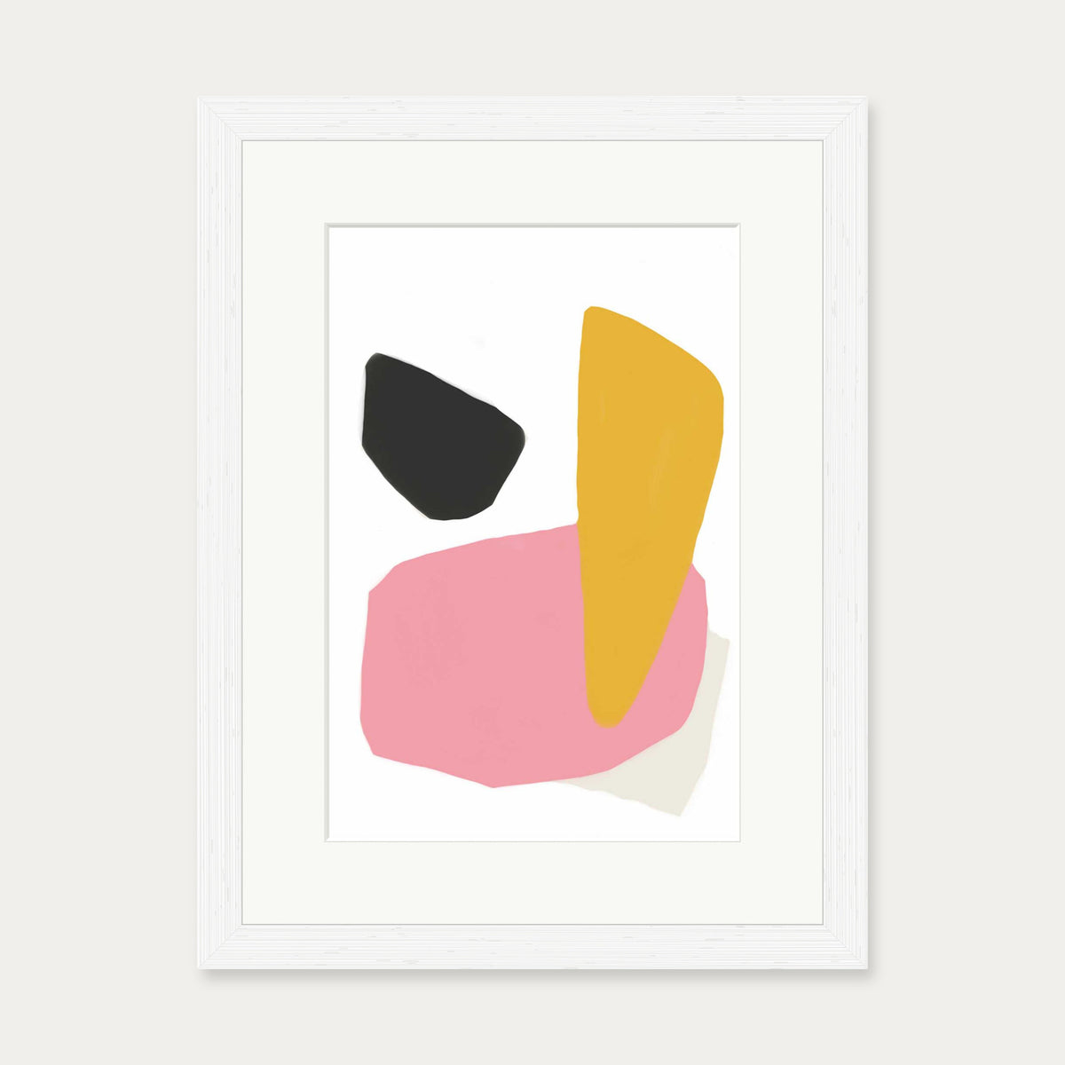 Colourful Shapes Art Print — 30 x 40 cm — White Frame