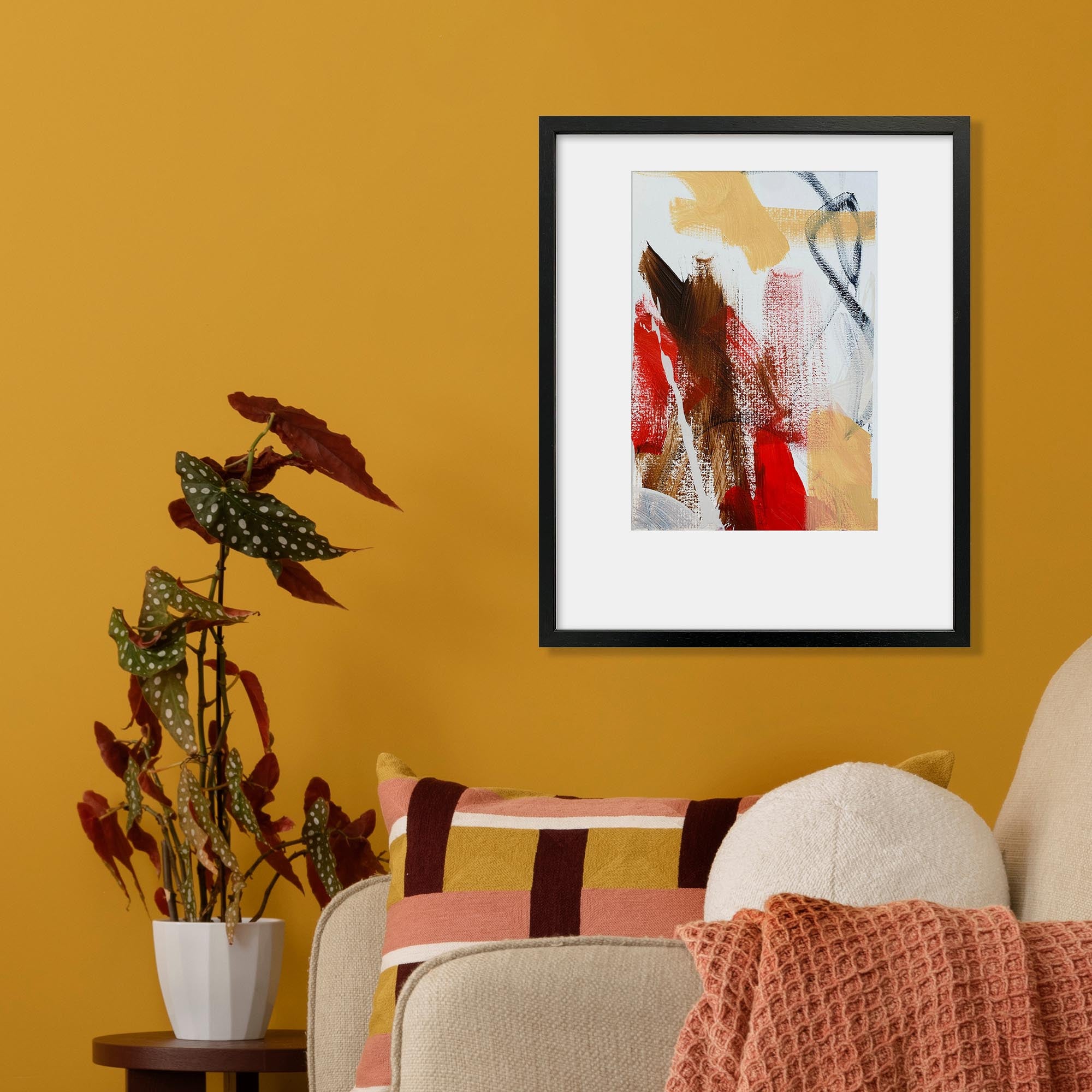 Composition 2 Framed Original Painting-Abstract House