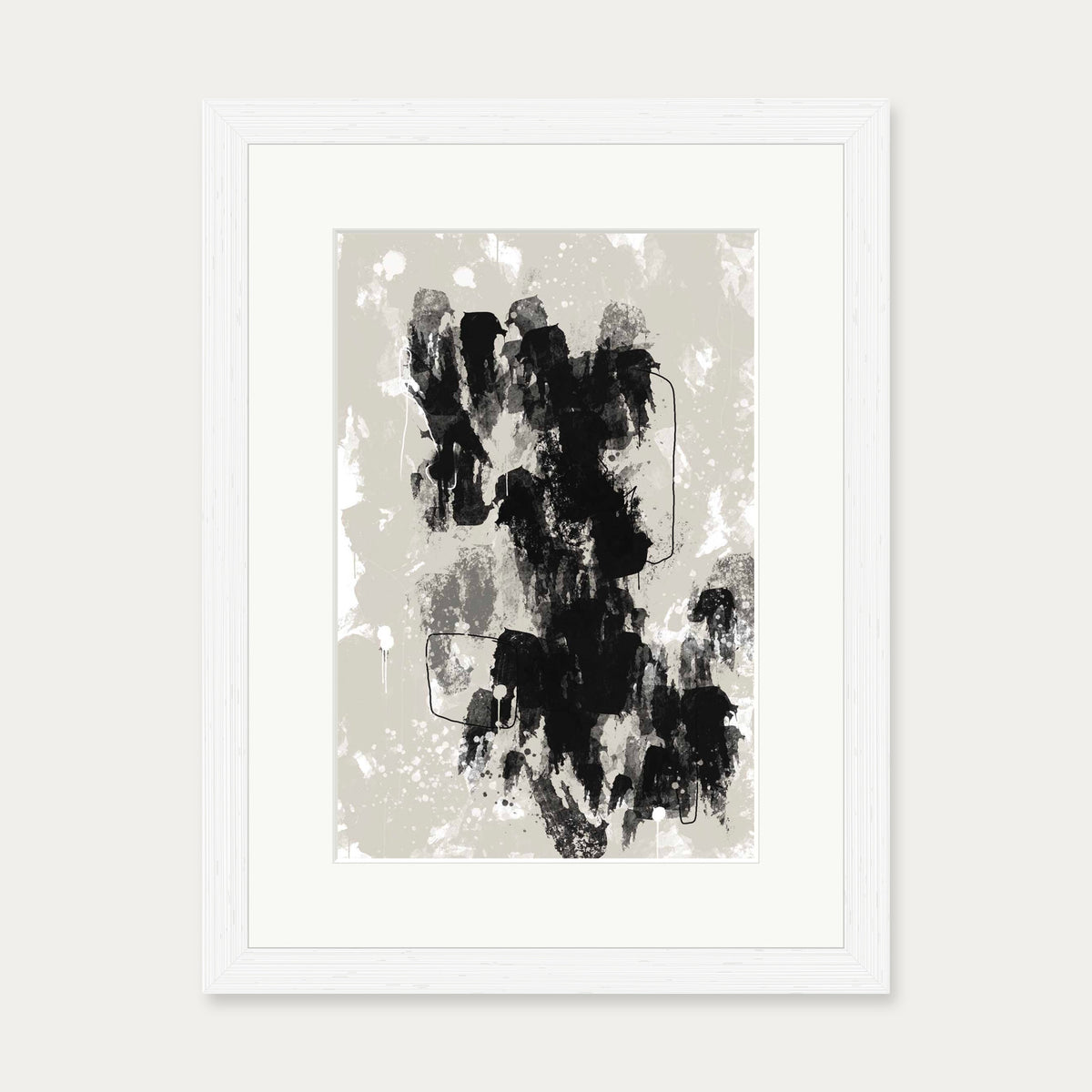 Construction Art Print — 30 x 40 cm — White Frame