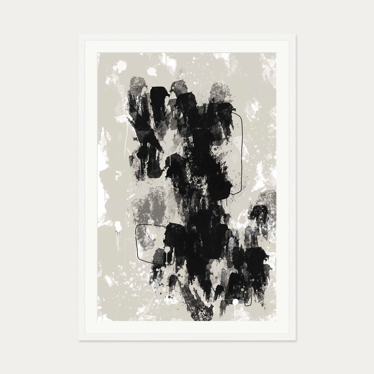 Construction Art Print — 70 x 100 cm — White Frame