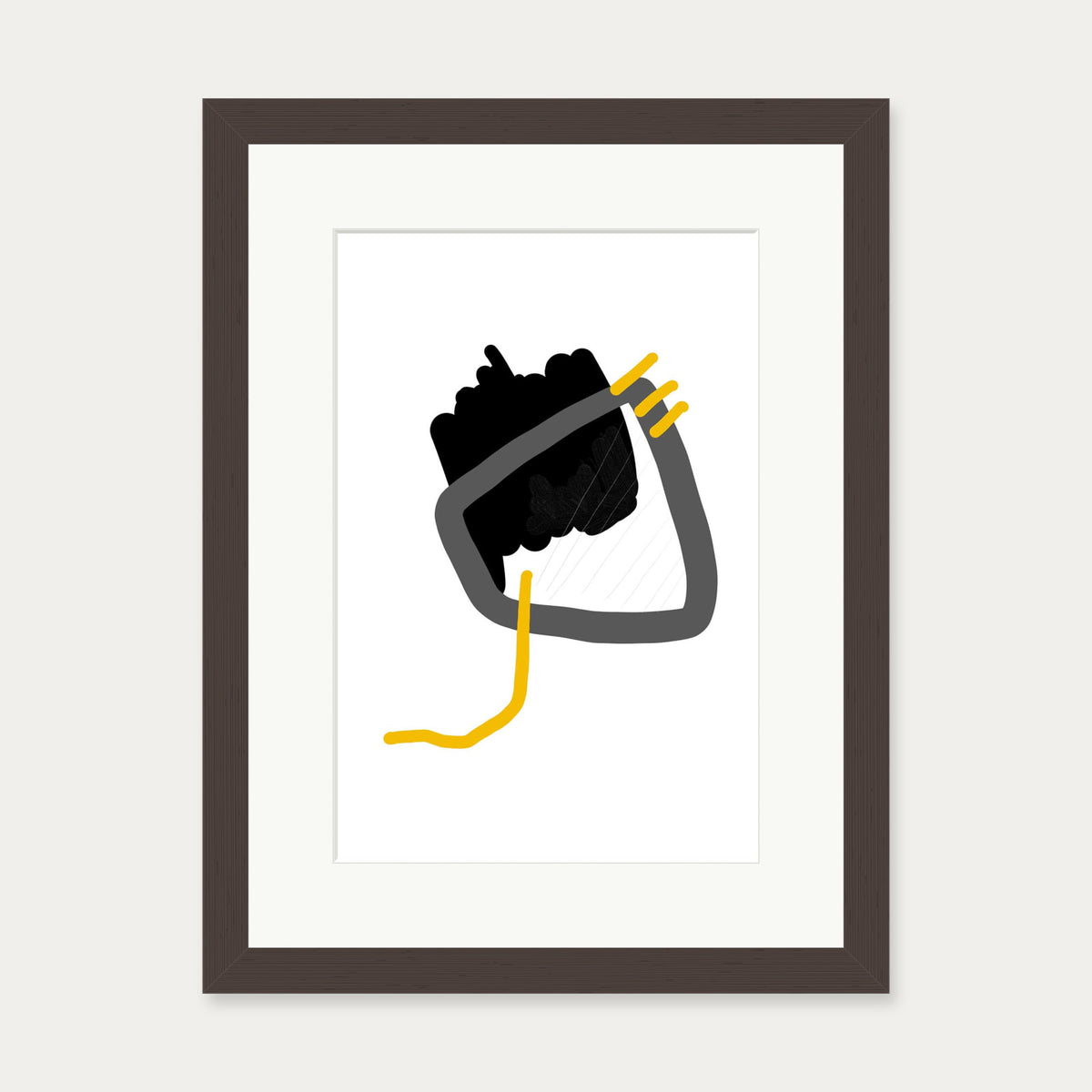 Contemporary 2 Art Print — 30 x 40 cm — Brown Frame