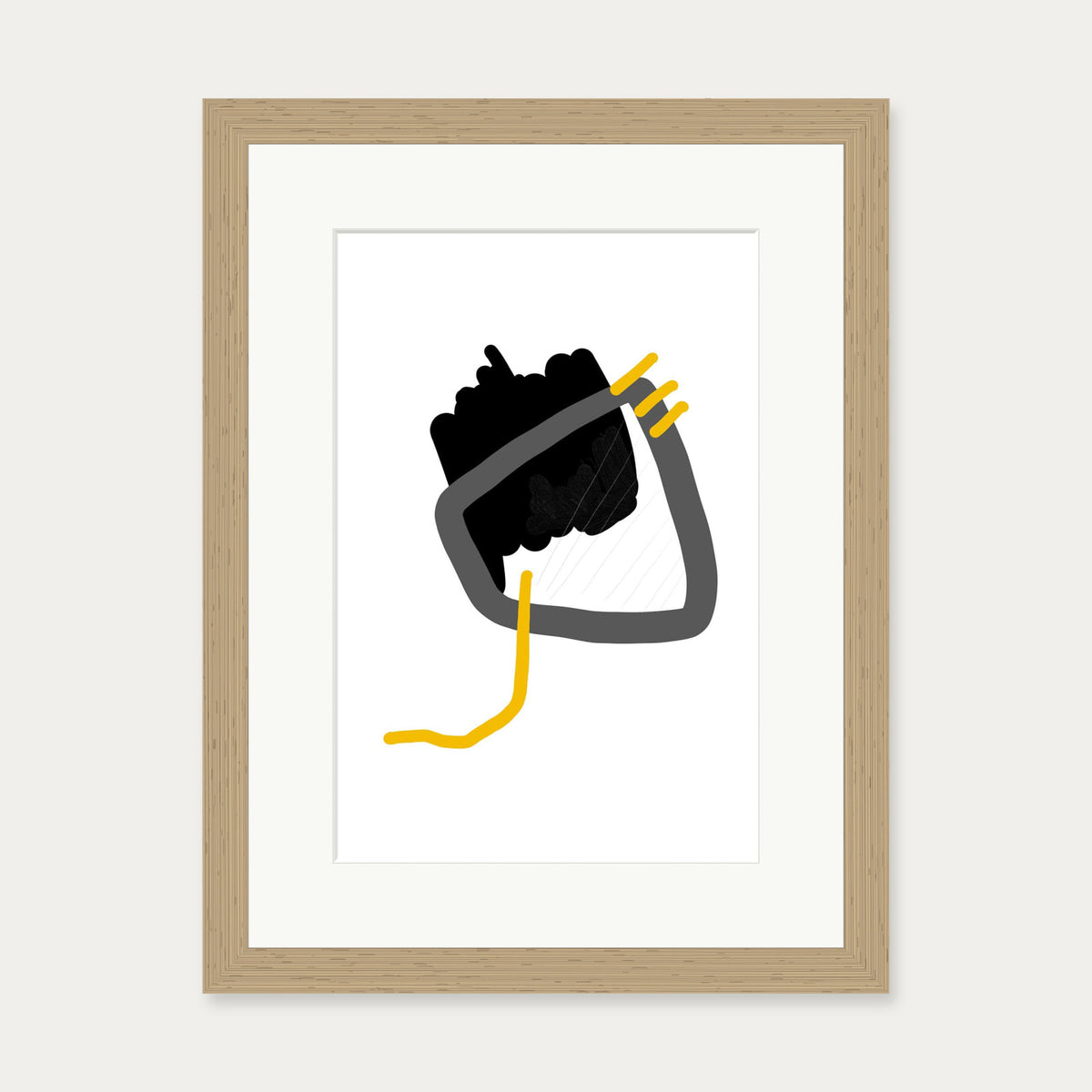 Contemporary 2 Art Print — 30 x 40 cm — Oak Frame