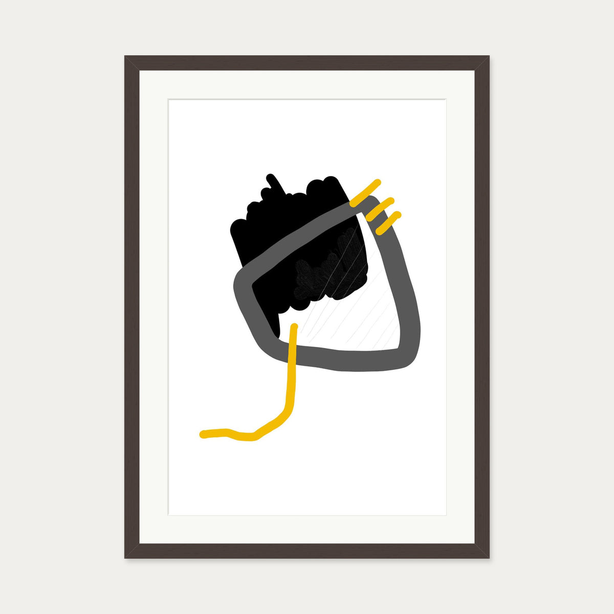 Contemporary 2 Art Print — 50 x 70 cm — Brown Frame